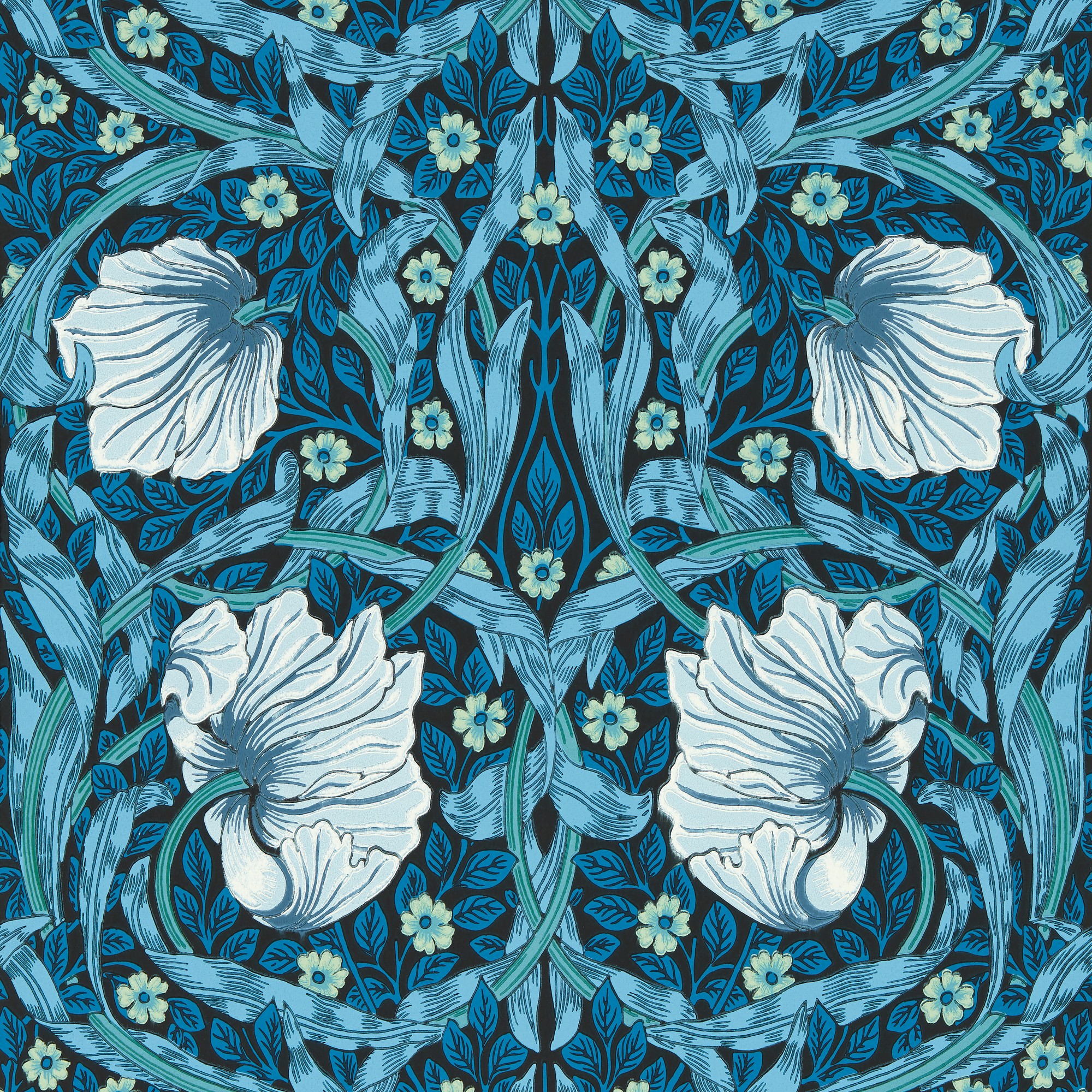 Pimpernel Wallpaper 217331 By Morris Co In Midnight Opal